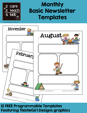 Newsletter Free Template from www.2care2teach4kids.com